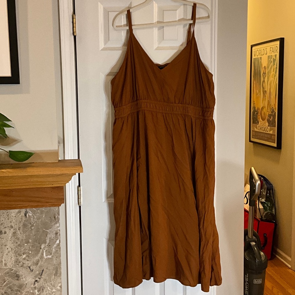 torrid Rust Brown V-Neck Spaghetti Strap Dress